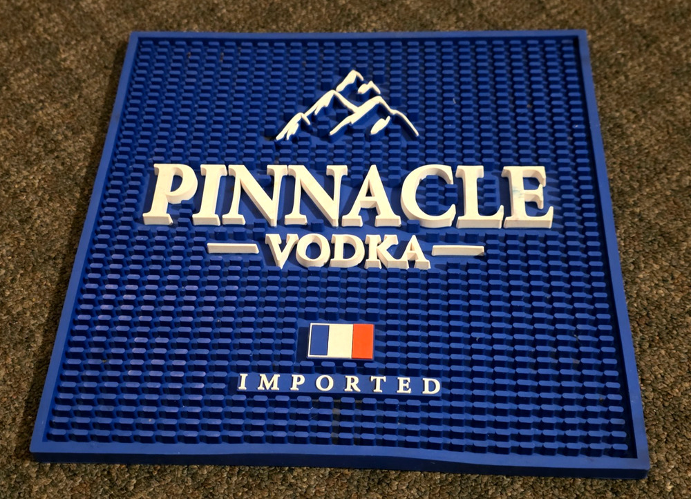 Pinnacle Vodka Imported Logo Rubber Bar Mat 12" x 12"